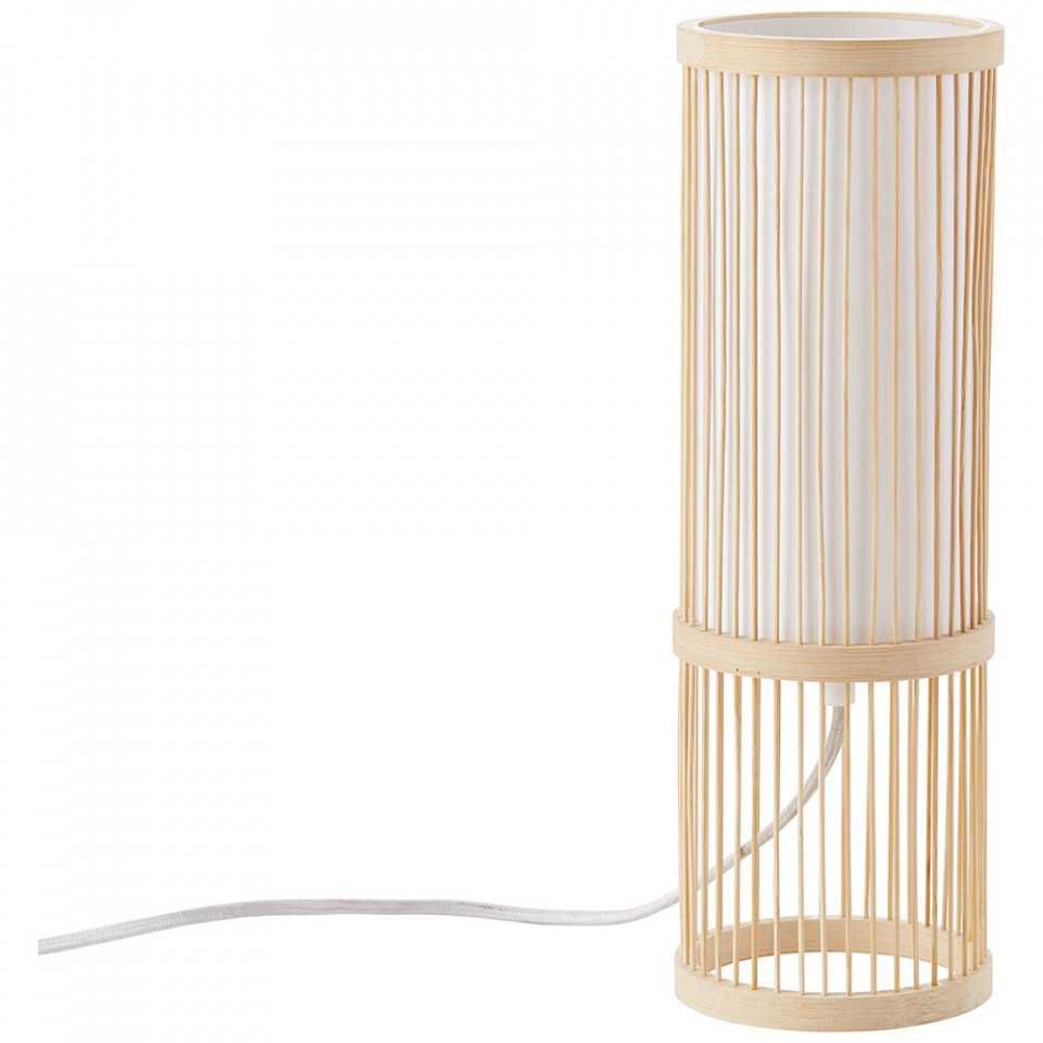 Veioza premium Brillian Nori din lemn de bambus, soclu E27, 12 x 36cm