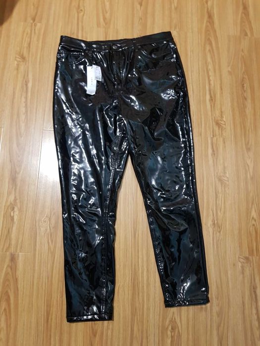 Pantaloni din vinil ASOS Topshop