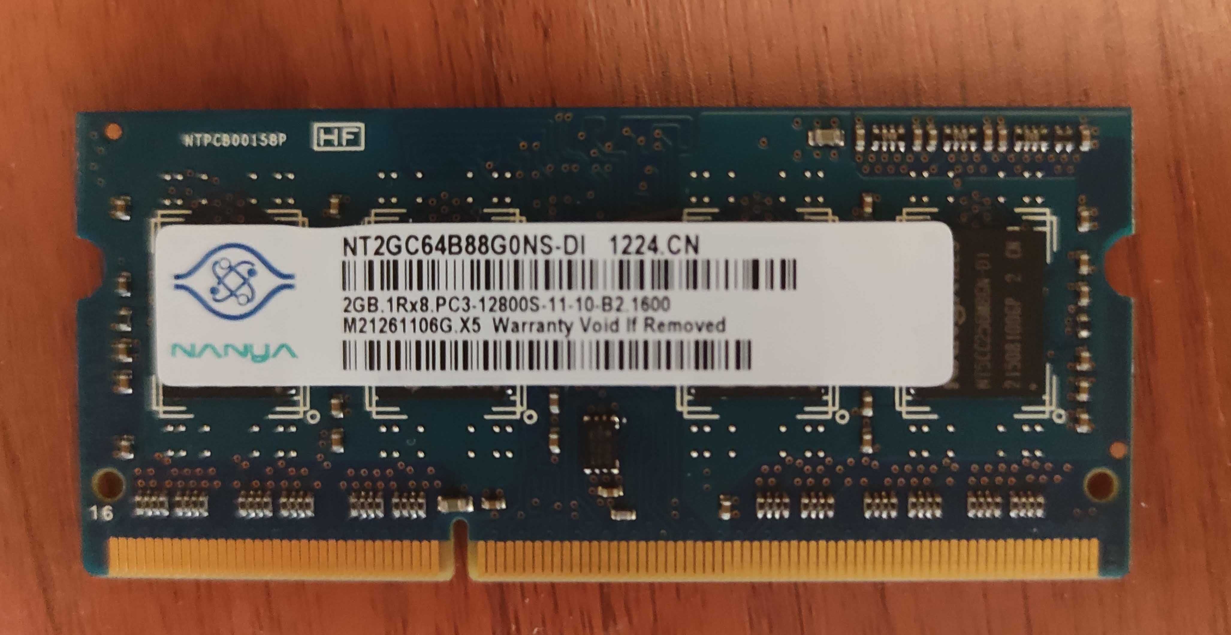 RAM памет за лаптоп Nanya 2GB DDR3 1600MHz