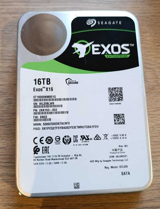 hard disk seagate enterprise exos x16 16TB