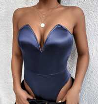 bodysuit bleumarin marimea 34 XS