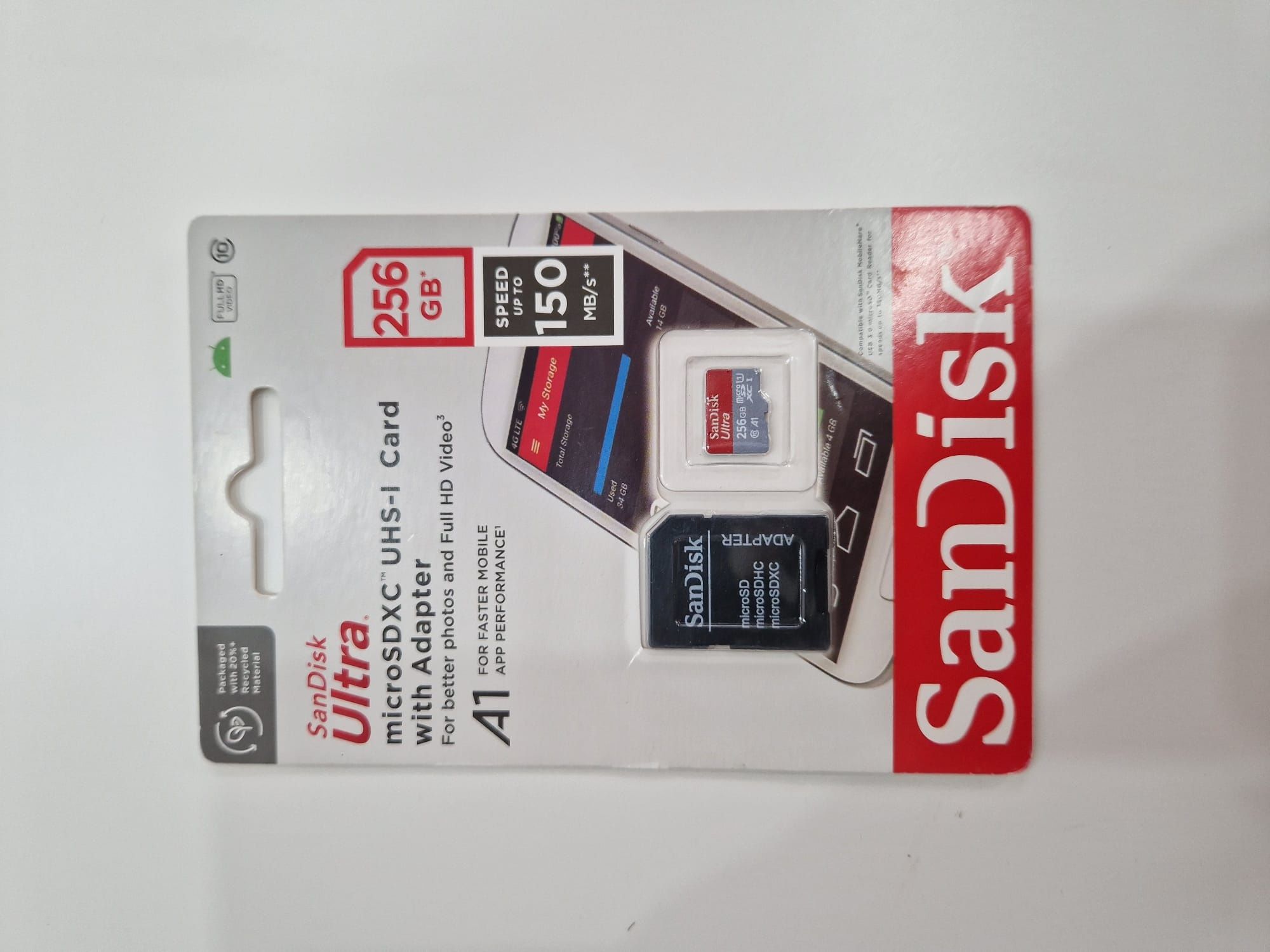 Card de memorie Sandisk Ultra microSDXC,256GB,150 MB/s,A1,cu adaptor