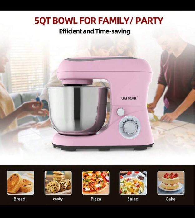 Mixer de bucătărie electric, 5L, cu cap înclinat 6+P