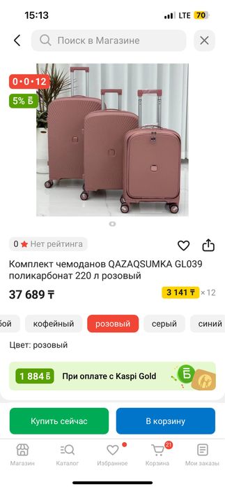 чемоданы стильные розовые