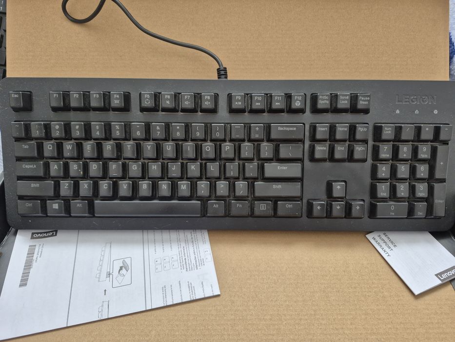 Tastatura gaming Lenovo Legion K300, Iluminare RGB, Negru