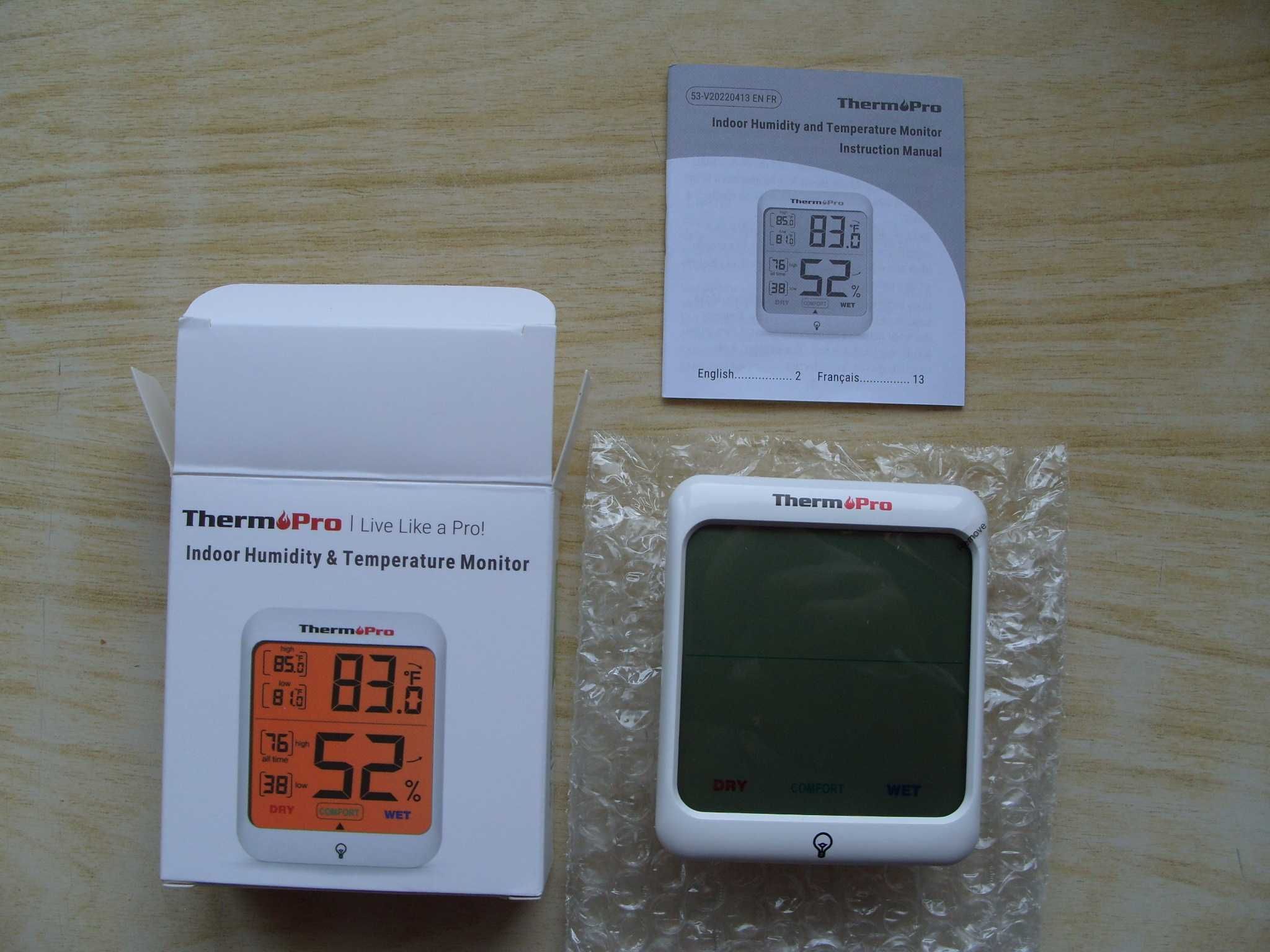Дигитален термометър с хигрометър - ThermoPro TP53