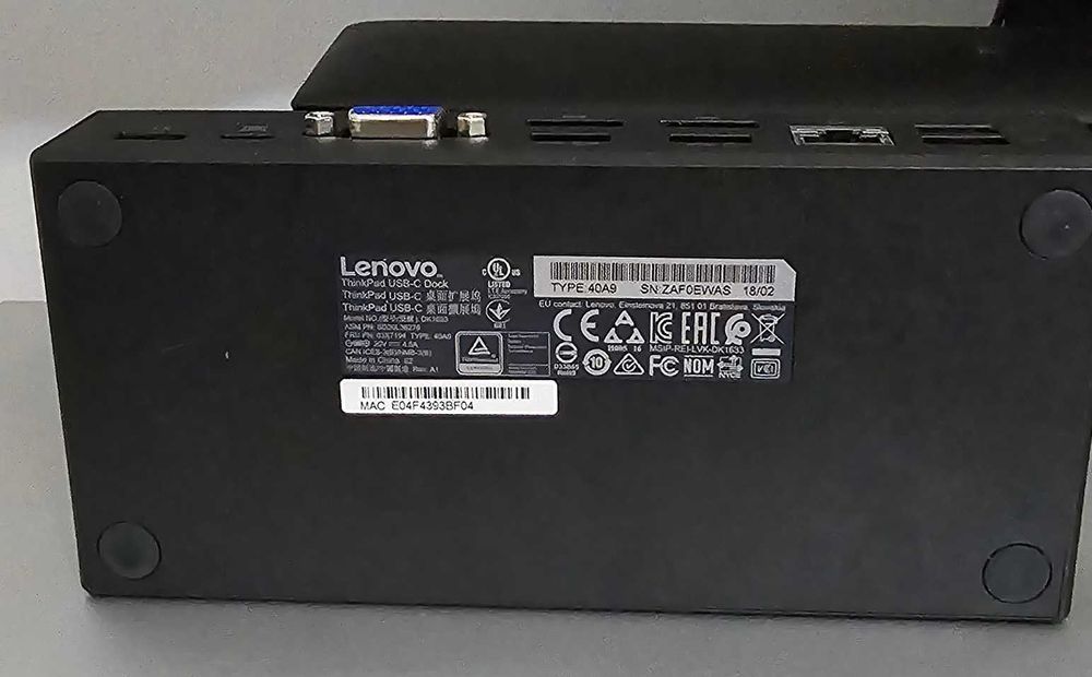 Docking Station - Lenovo ThinkPad USB-C (model DK1633)