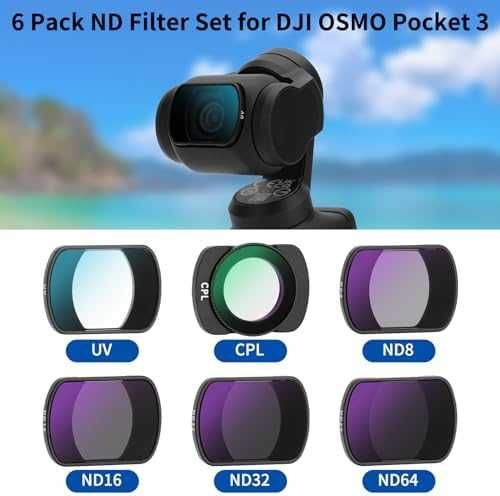 Нов комплект 6 броя ND CPL UV филтри за DJI Osmo Pocket 3 HD стъкло