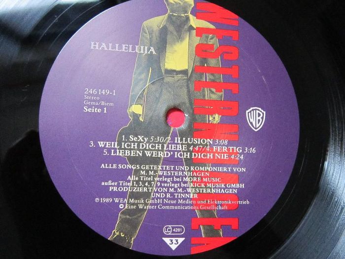 vinil Westernhagen ‎– " Halleluja " (impecabil)