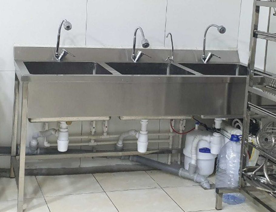 Тройная мойка нержавейка