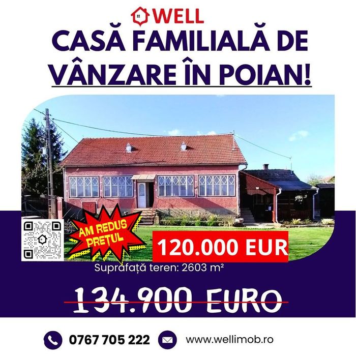 Casă familială de vânzare în Poian!