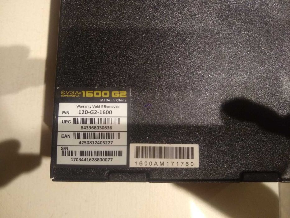 Захранване EVGA 1600 G2 SuperNova