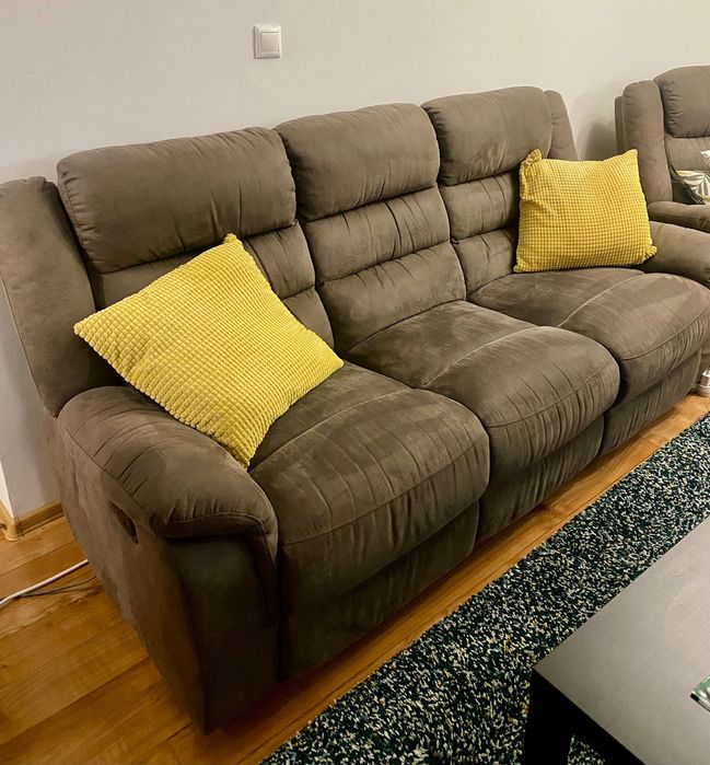 Комплект Дивани (два) и Фотьойл - Холна гарнитура с релакс механизъм