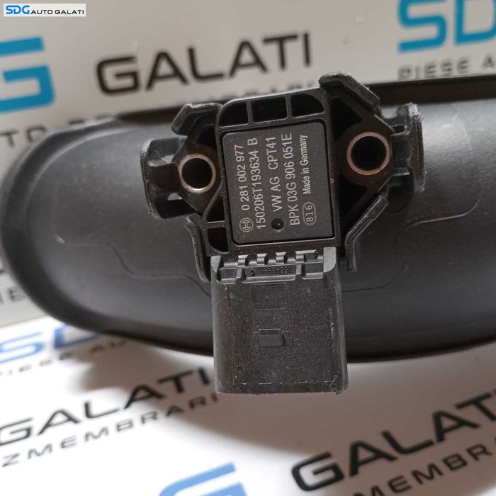 Furtun Conducta Tubulatura Senzor Aer MAP Intercooler Volkswagen Tiguan 1.4 TSI CZDA CZDB CZEA DJVA 2012 - 2023 Cod 0281002977 03G906051E 04E145673B 04E145673E [2609]