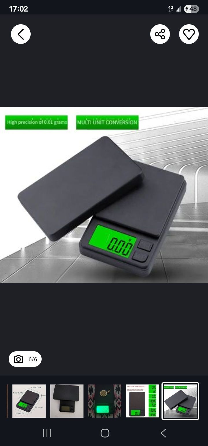 Cantar electronic pentru bijuterii - 1000 g/500 g