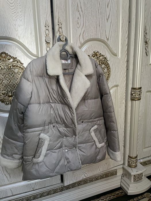 Куртка калын модный мятный цвет