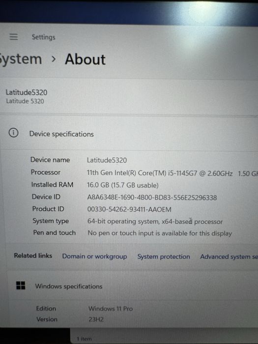 Dell Latitude 5320 i5/11 gen 16 gb Ram 512ssd
