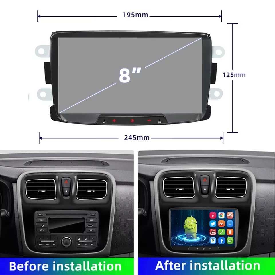 Navigatie ARIS, 2GB RAM 32 GB ROM, Dacia, Logan 2, Sandero, Duster