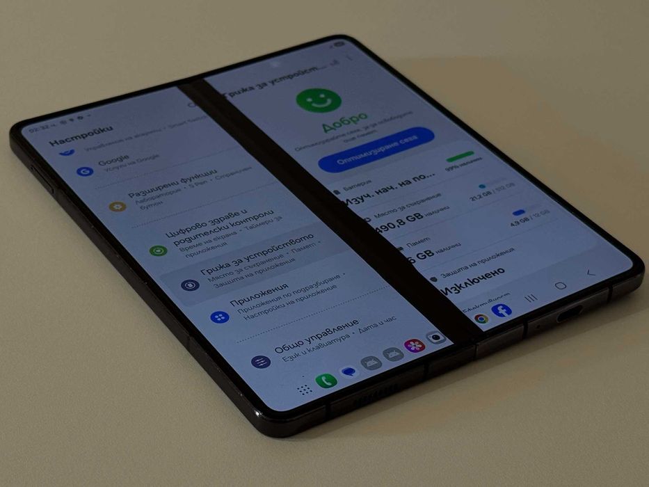 Бартер! Samsung Galaxy Z Fold 5 512GB Black (Черен) Дефект!