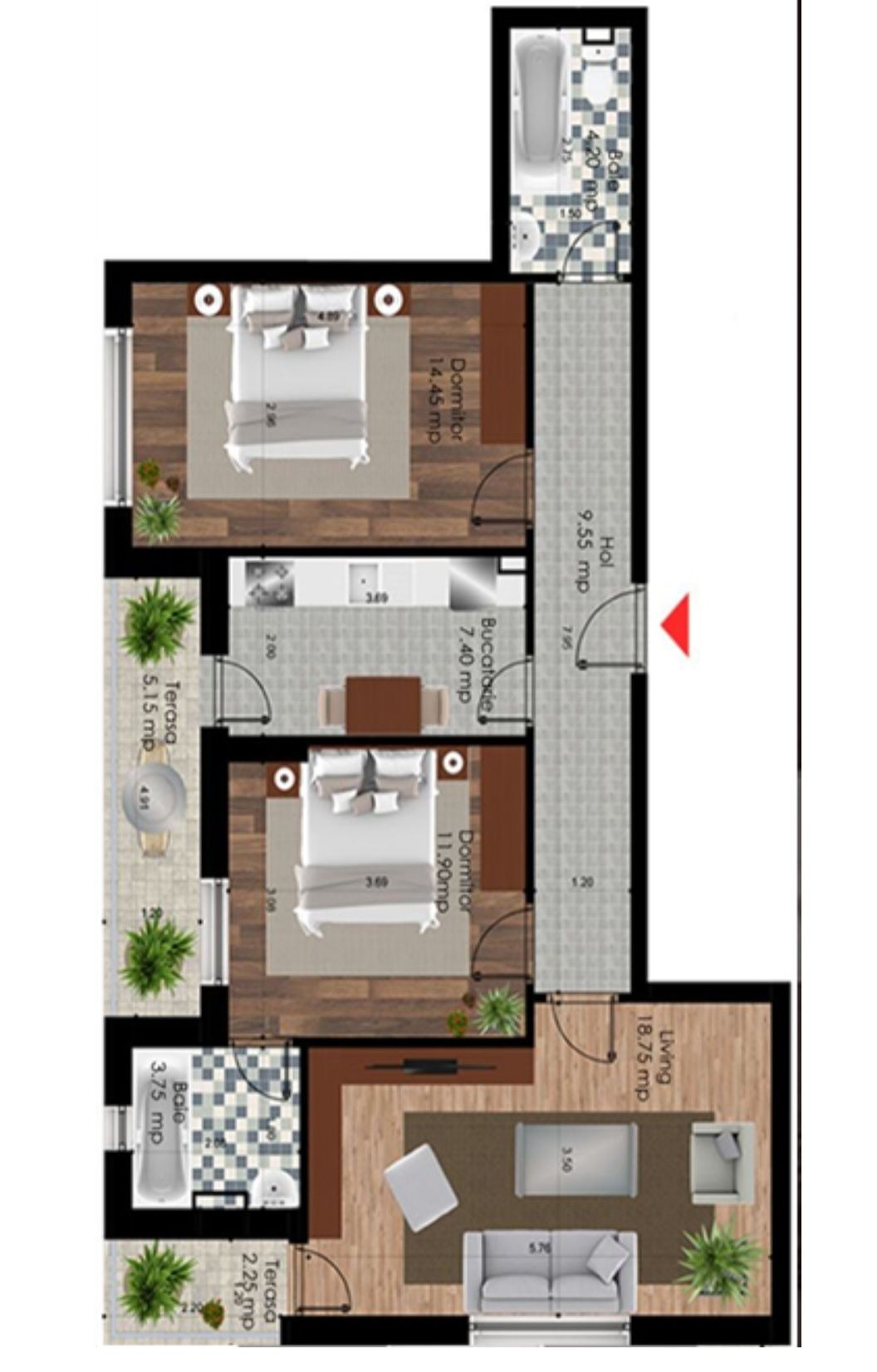 Apartament 3 camere et4 Drumul osiei 68 Kaufland Auchan militari sec 6