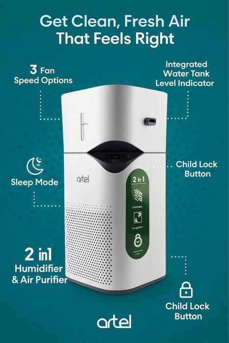 Очиститель и увлажнитель воздуха Artel Hepa с угольным фильтром