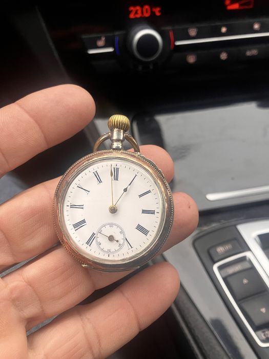 Ceas de buzunar JB Akgens, argint