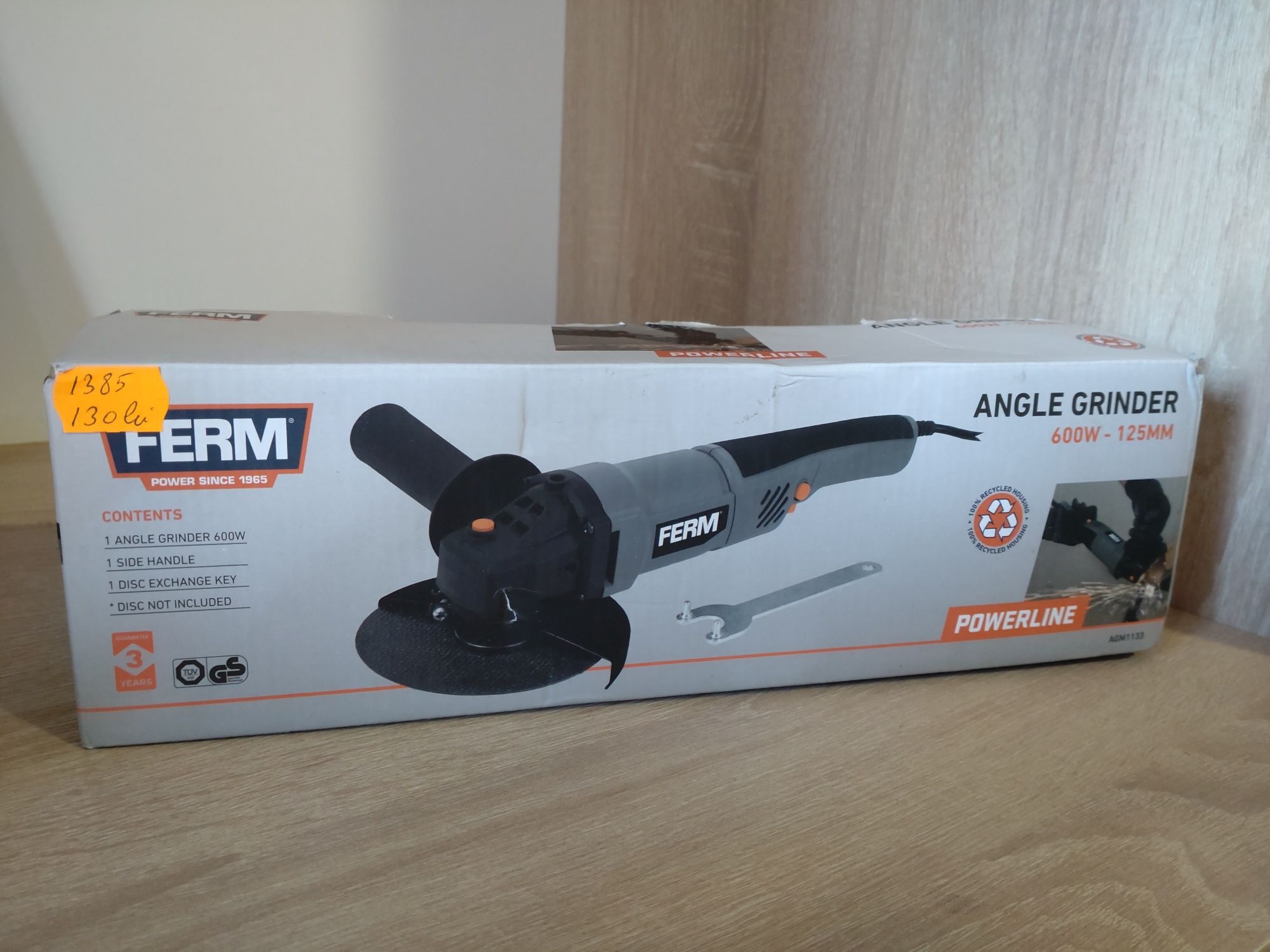 Flex ferm angle grinder 600w 125mm nou