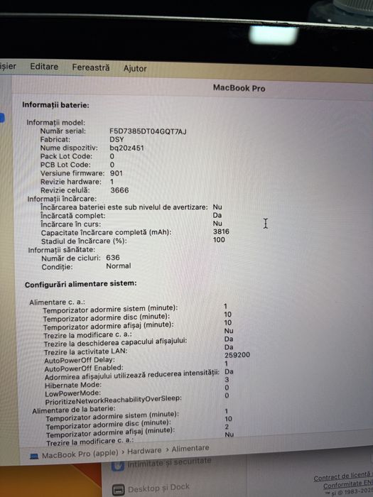 Vand macbook pro 13 2017 i5 2,3 ram 8gb ssd 128gb