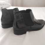 Ghete negre de dama, piele lacuita,37