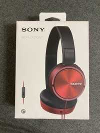 Слушалки Sony MDR-ZX310AP, 30 mm драйвери, червени