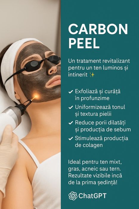 Peeling Carbon – reducere de la 500 lei la 200 lei