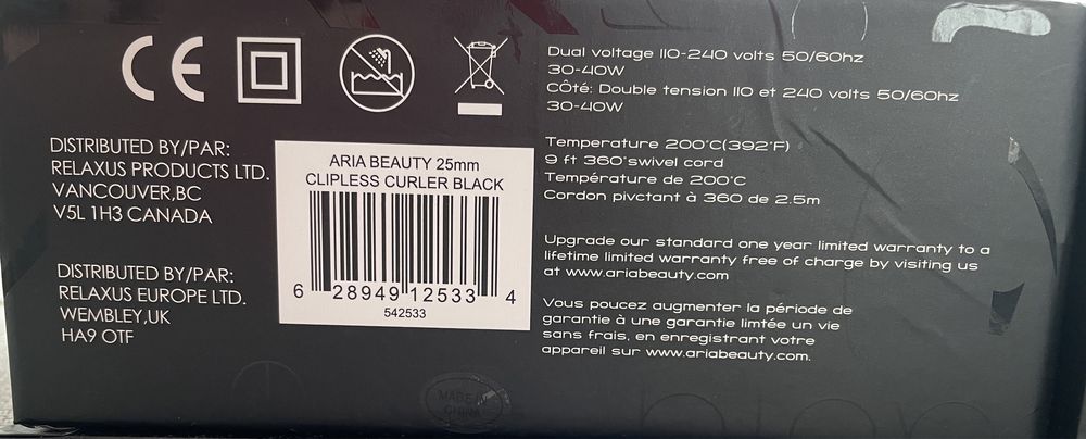 Ofertă Ondulator Aria Beauty 25 mm