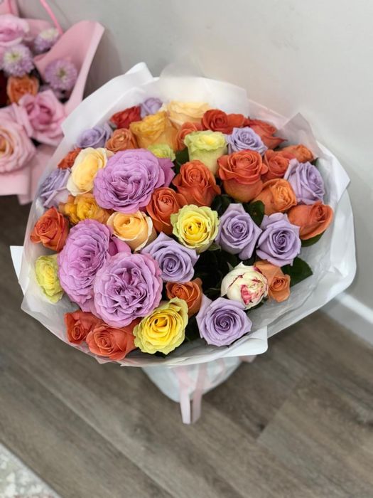 Цветы розы букет