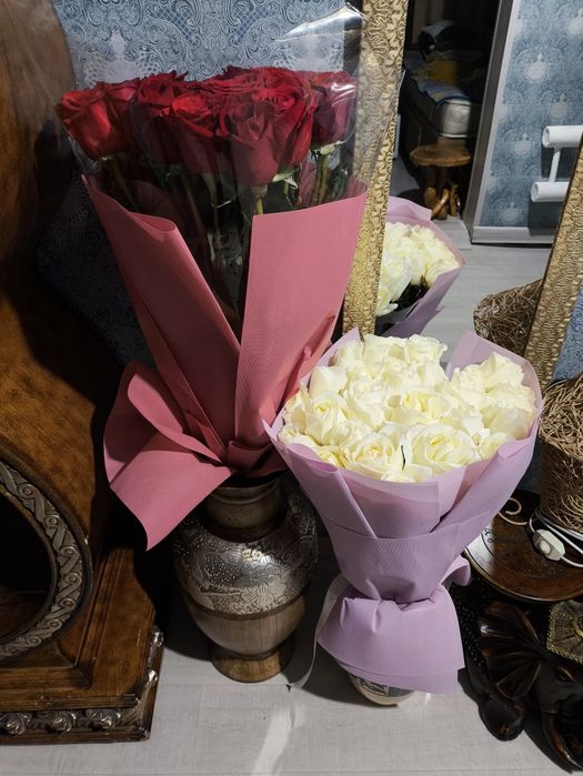 Свежие розы, 50 штук по 25