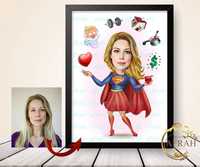 Caricature personalizate super mami