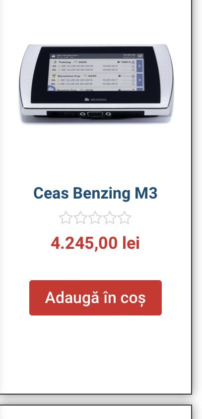 Ceas benzing G2 si senzori