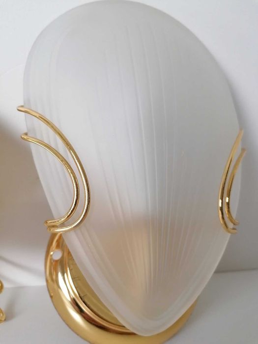 3 Aplice Art Deco, Hollywood Regency, sticla de Murano, vintage