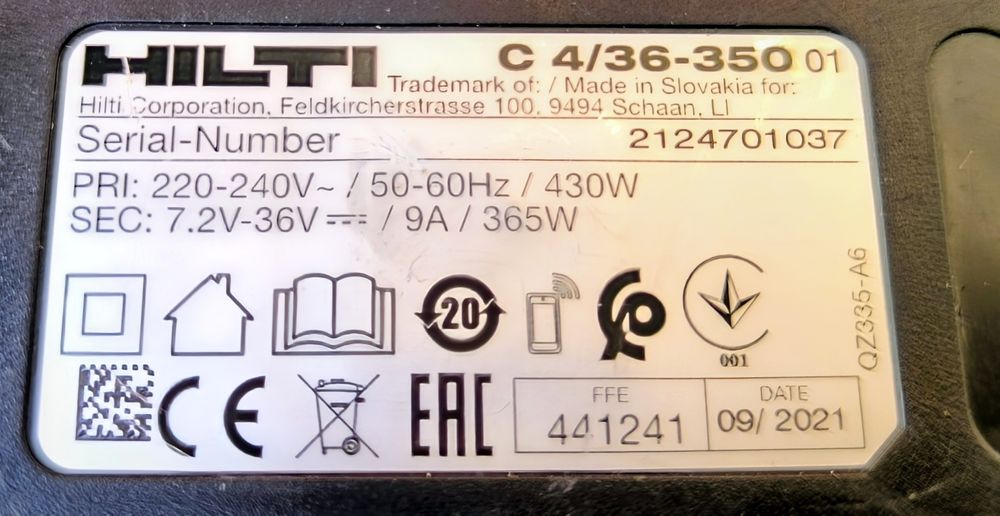Акумулаторен перфоратор ерфоратор Hilti te 6-36-AVR