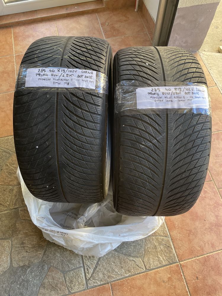 2 cauciucuri anvelope BMW Audi Michelin Pilot Alpin 5 285 40 19 M+S