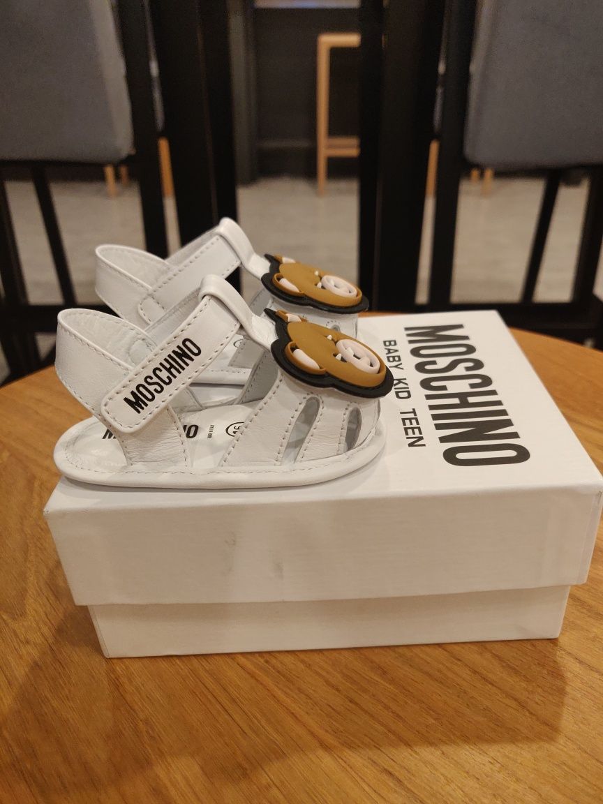 Moschino Kids Teddy Bear Leather Sandals номер 16 код 5A