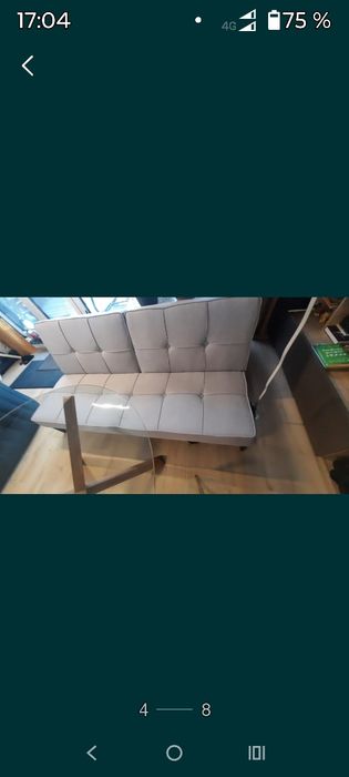 3 locuri,rabatere totala sau parțială ,cadru metalic,masa sticla rotun