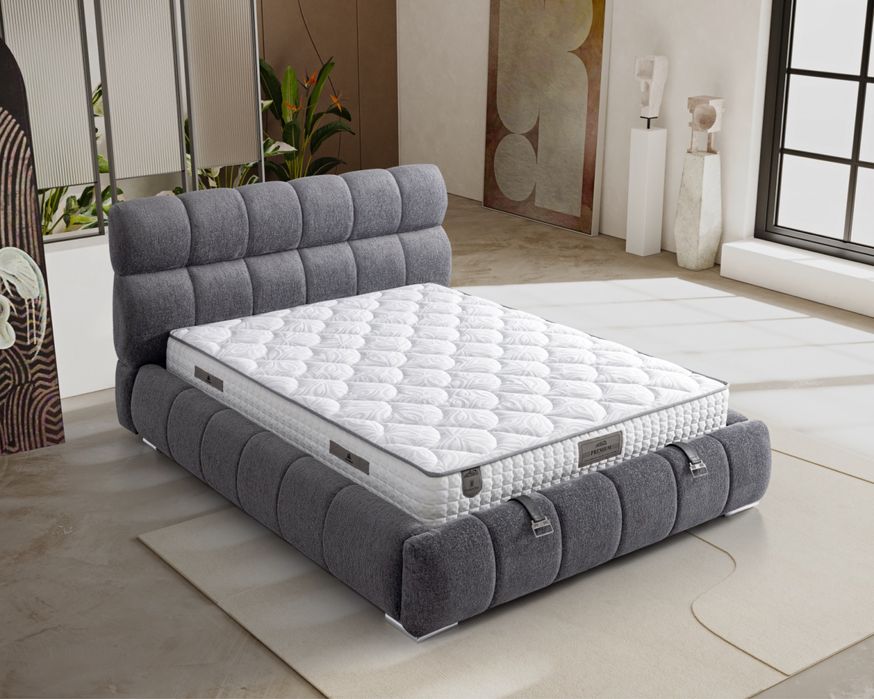 Тапицирано легло Premium Графитено сиво