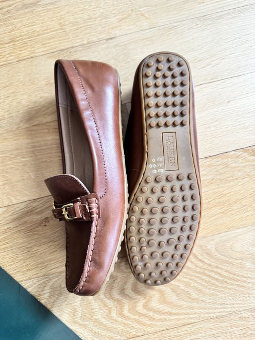 Оригинални кожени мокасини Ralph Lauren