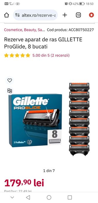 Rezerve aparat de ras Gillette Proglide