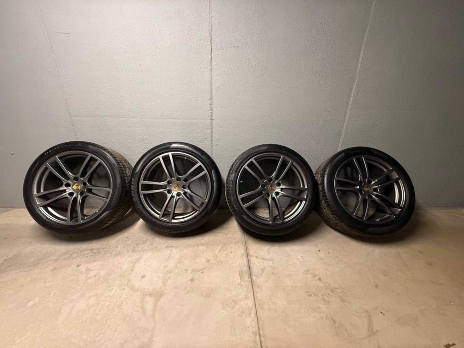 Set roți Porsche Cayenne–21–Jante OEM+Anvelope Pirelli P Zero NO+Senzo