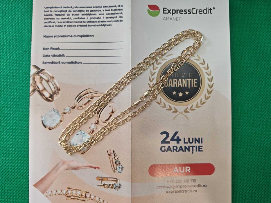 (Ag44 B6078) Lant aur 14K 3.29g