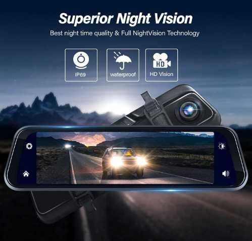 PODOFO Mirror Carcam огледало видеорегистратор за кола
