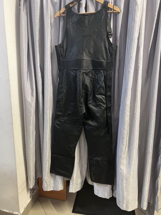 Pantaloni /Salopeta moto piele mar 52
