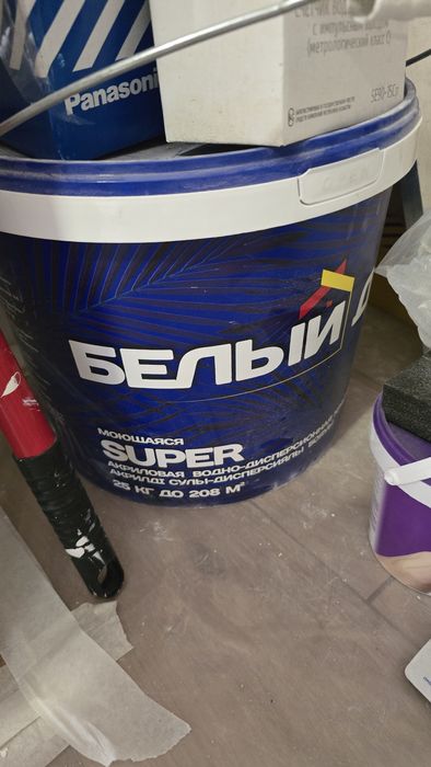 Краска акриловая белый дом super моющаяся