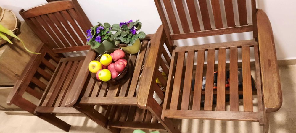 Banca de gradina, din lemn, cu spatar, natur, 165 x 62 x 90 cm